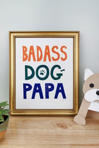Image 1 of Badass Dog Papa Original Linocut
