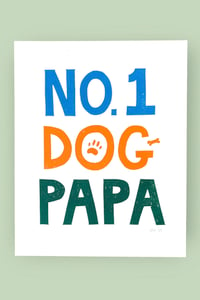 Image 2 of No. 1 Dog Papa Original Linocut