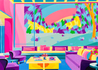 Image 1 of Pink Walls and Purple Couch by Michael Callas