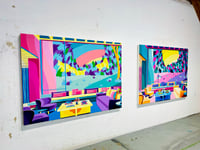 Image 2 of Pink Walls and Purple Couch by Michael Callas
