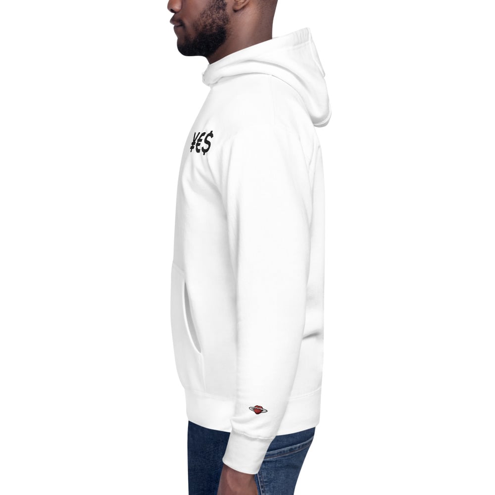Image of ¥€$ - Embroidered Hoodie White
