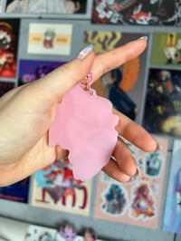 Image 2 of Angel Dust Pastel Pink Keychain | Hazbin Hotel