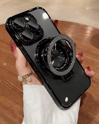 Image 1 of Electroplated Magnetic Phone Case With Bracket And Tpu Material Compatible With iPhone