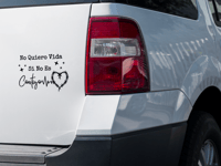 Image 5 of No Quiero Vida Car Decal(2 pack)