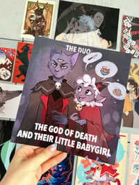 God of Death and Their Little Babygirl - Square Print | Cult of the Lamb