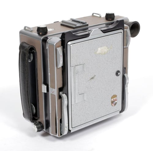 Image of Linhof Technika V 4X5 camera w/ 150mm + 90mm Lenses + film + holders + fresnel (#8638)
