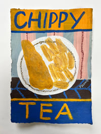 Chippy tea on blue & yellow 