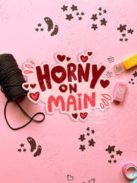 Horny on Main - Large Vinyl Sticker