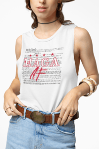 Image 1 of We The People MAGA AF - Ladies’ Muscle Tank from PatriotsCo