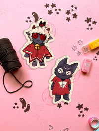 Lamb and Narinder Puppets - Vinyl Stickers | Cult of the Lamb