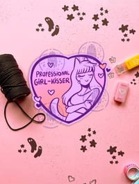 Professional Girl Kisser - Large Vinyl Sticker