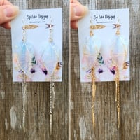 Image 3 of Signature Arrowhead Gemstone Earrings | Arrowhead Boho Dangle Earrings