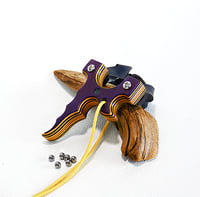 Image 1 of Wooden Sling Shot, The Twister slingshot, OTF for right hander, Hunting Gift, Wood Catapult