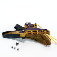 Image 7 of Wooden Sling Shot, The Twister slingshot, OTF for right hander, Hunting Gift, Wood Catapult