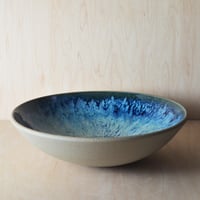 Image 1 of variegated blue serving bowl - medium