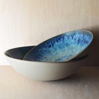 Image 2 of variegated blue serving bowl - medium