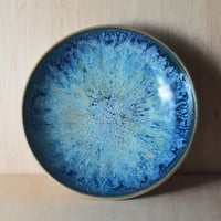 Image 3 of variegated blue serving bowl - medium