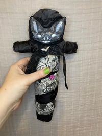 Image 2 of Keep Away Evil Bat Gray And Black Voodoo Doll by Ugly Shyla 