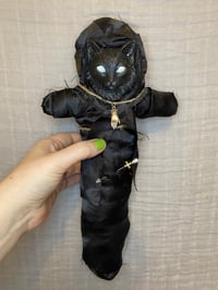 Image 2 of LUCKY BLACK CAT VOODOO DOLL BY UGLY SHYLA
