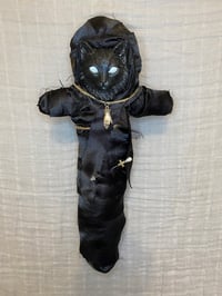 Image 3 of LUCKY BLACK CAT VOODOO DOLL BY UGLY SHYLA