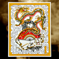 Dragon Fan Lady - Kohen Meyers Art Print 