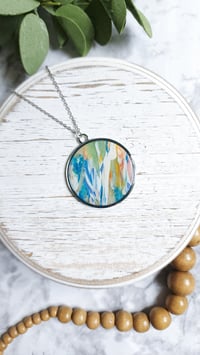 Image 2 of Watercolor Round Pendant 
