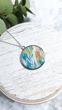 Image 3 of Watercolor Round Pendant 
