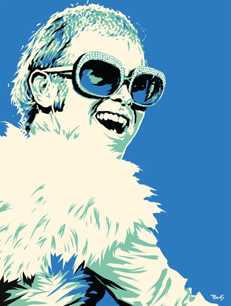 Image of "Perkins 77" Art Print Series - 7729 Elton John
