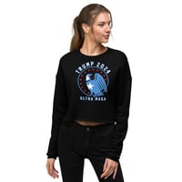 Image 4 of Trump 2024 Ultra MAGA Patriotic Eagle Women's Crop Sweatshirt