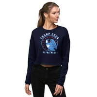 Image 5 of Trump 2024 Ultra MAGA Patriotic Eagle Women's Crop Sweatshirt