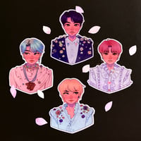 Image 1 of BTS "The Truth Untold" Glitter Stickers Set