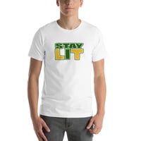 Image 2 of STAY LIT GREEN/GOLD 2 Short-Sleeve Unisex T-Shirt