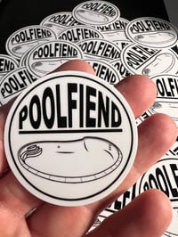 Image 1 of PoolFiend "The Badge"  2' sticker