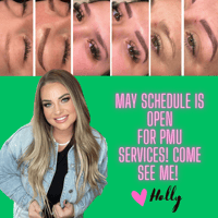 May Microblading & other PMU Schedule 