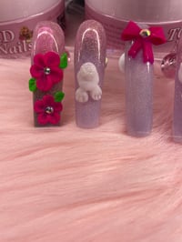 Image 2 of 3D ACRYLIC BUNNY FLOWER SET 
