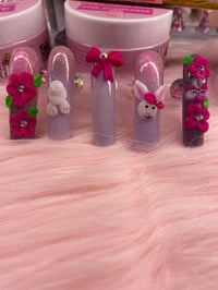 Image 1 of 3D ACRYLIC BUNNY FLOWER SET 
