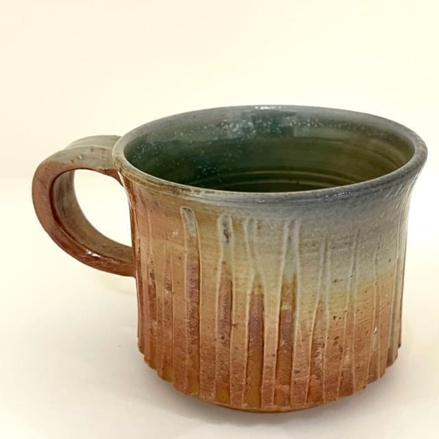 Image of  Wood Fire Mug _Vertical Facets Low 1