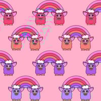 Image 2 of Rainbow Furby Bandana