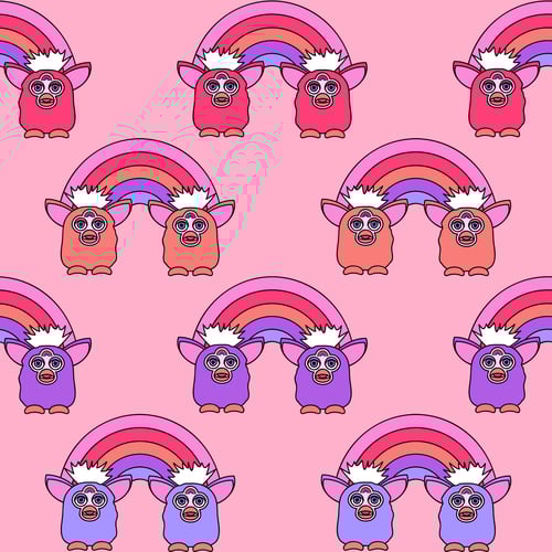 Image of Rainbow Furby Bandana