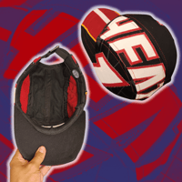 Image 5 of Red/Black ADIDAS Miami Heat 5 Panel hat (2/2)