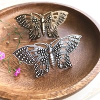 Image 1 of Ornate Butterfly Statement Ring. Antique Silver or Antique Gold