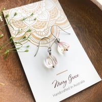 Image 4 of Little Glass Tulip Flower Drop Earrings