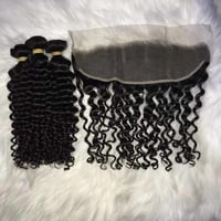 Image 4 of Lite luxury 300G Bundles with Hd Tp Lace frontal 13x4 inches 150% 