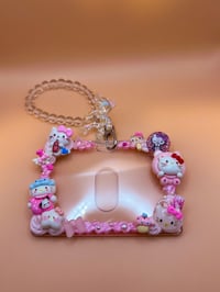 Image 1 of Hello Kitty Decoden Photocard/Badge Holder Keychain