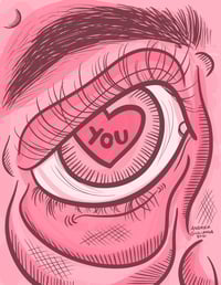 “eye love you” print