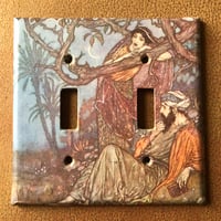 Collaged Switch Plate Cover Double Gang Arabian Nights Couple by Dulac Beautiful
