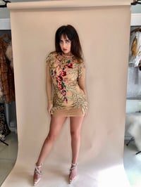 Image 5 of Floral Embellished Mesh Dress