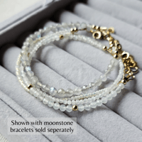 Image 5 of Dainty gold filled moonstone bracelet