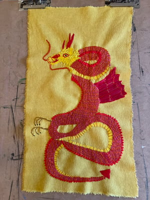 Image of Year of the Dragon - original embroidery