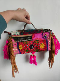 Image 2 of Mini city leather strap bag-EMBROIDERY 